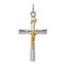 Gold Plated Sterling Silver INRI Crucifix Charm Jewerly 37mm x 18mm